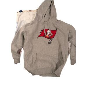 Tampa Bay Buccaneers Gray Plain Hoodie Men's Pull Over Size Large